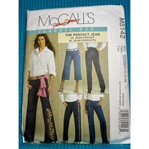 McCalls 5142 jeans pants capris sewing pattern sz 20 22 24 26